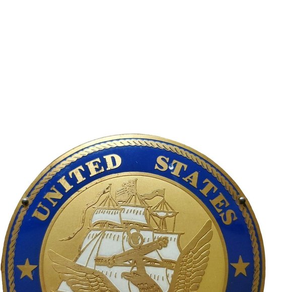 USS Bottineau Metal Wood Navy Plaque, WWII M.M. Burgie MoMM 3-C - Picture 3 of 6